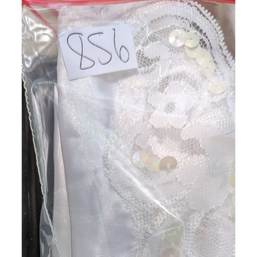 Vintage Deena Satin Nightgown M Wedding Sequin Lace Rose Coquette Romantic Fairy - Picture 11 of 11